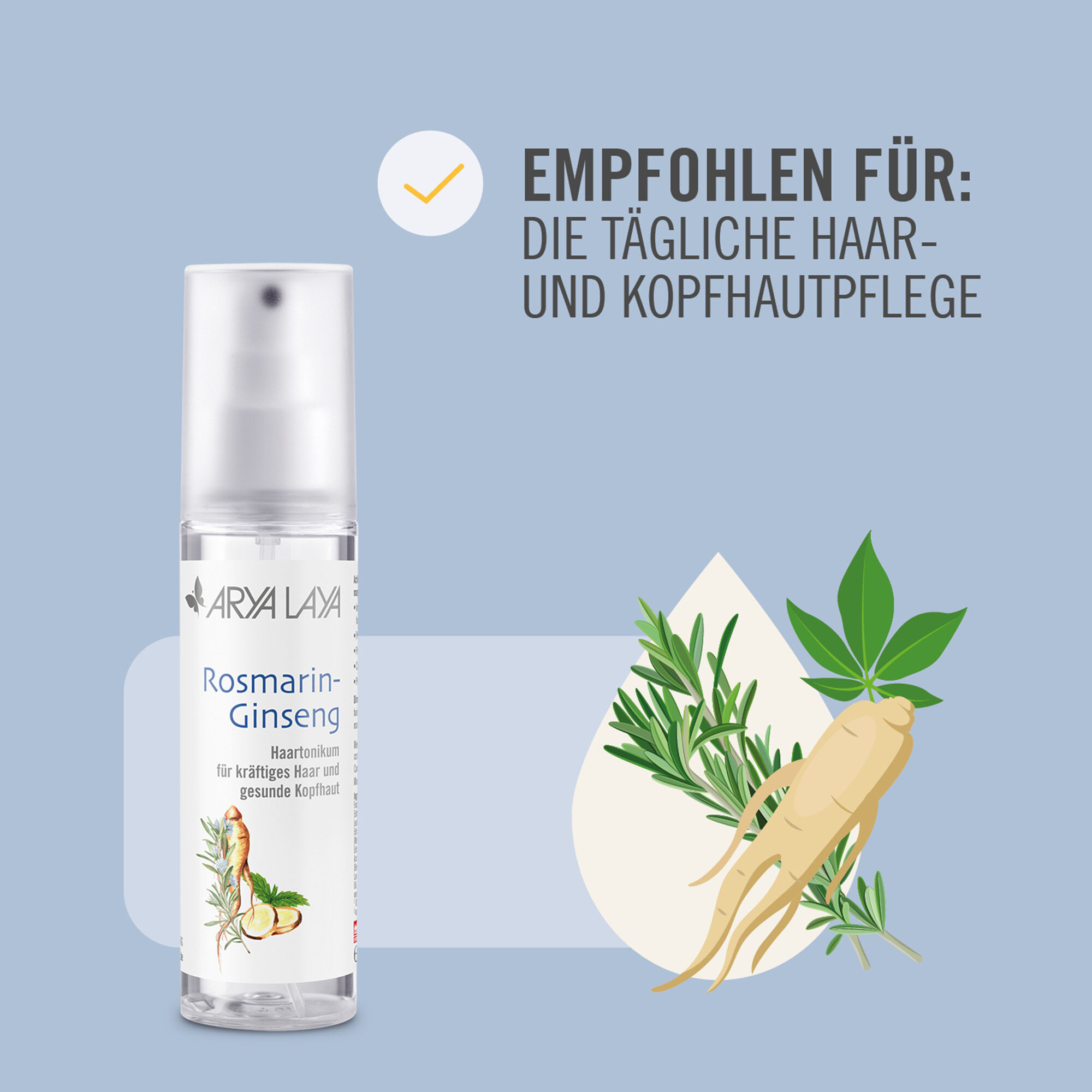 Empfohlen für die tägliche Haar-  und Kopfhautpflege