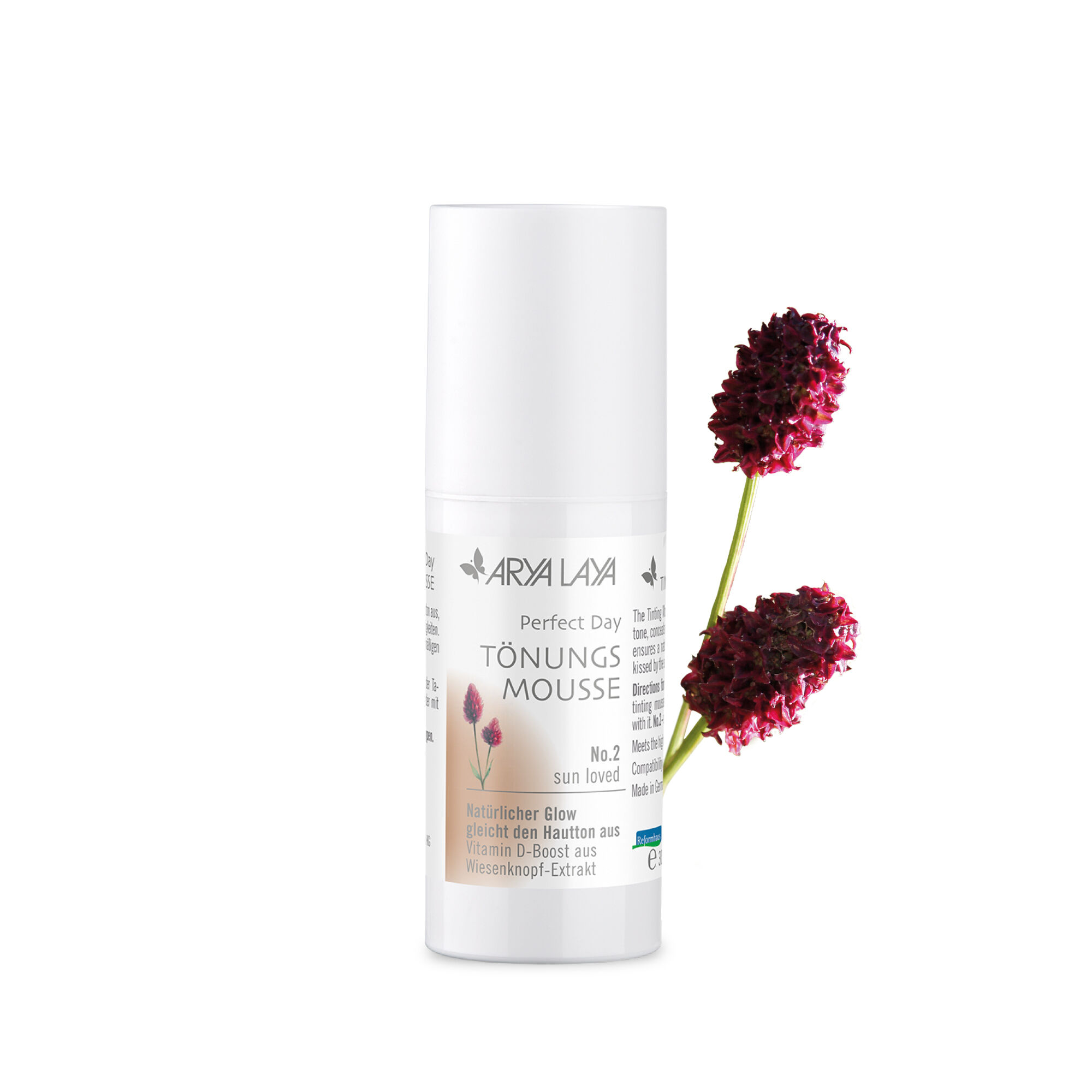 Spender mit ARYA LAYA Tönungsmousse Perfect Day No. 2 sun loved, 30 ml