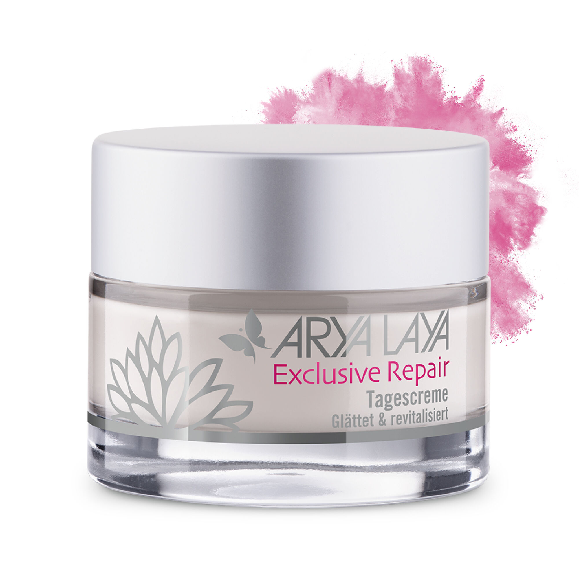 Tiegel mit ARYA LAYA Exclusive Repair Tagescreme, 50 ml