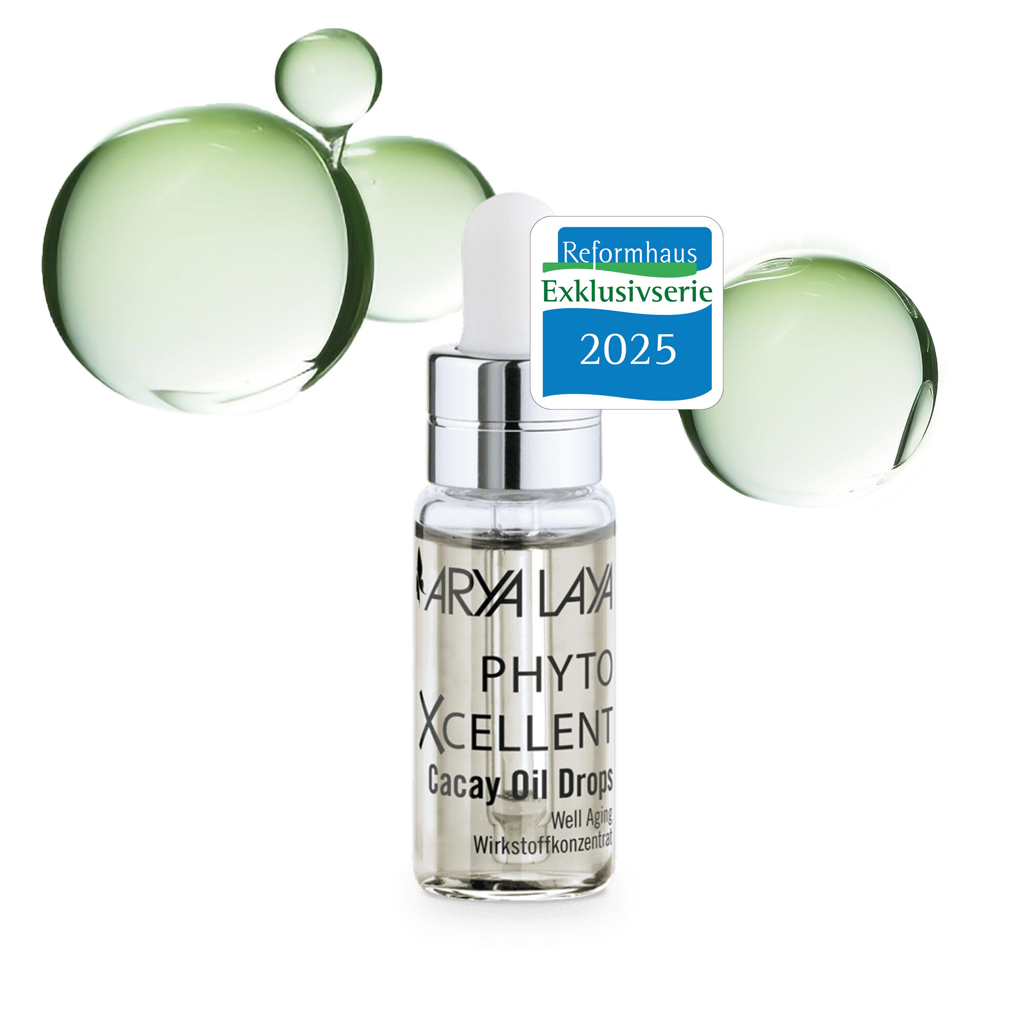Glasfläschchen mit ARYA LAYA PhytoXcellent Cacay Oil Drops, 5 ml