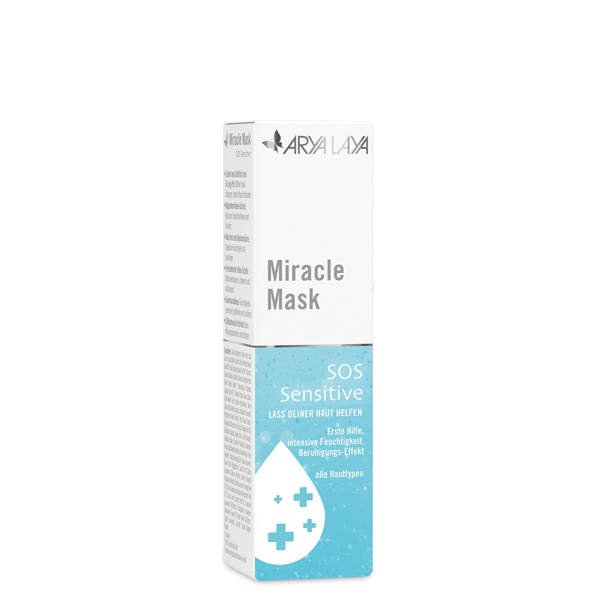 Faltschachtel mit ARYA LAYA Miracle Mask SOS Sensitive, 30 ml