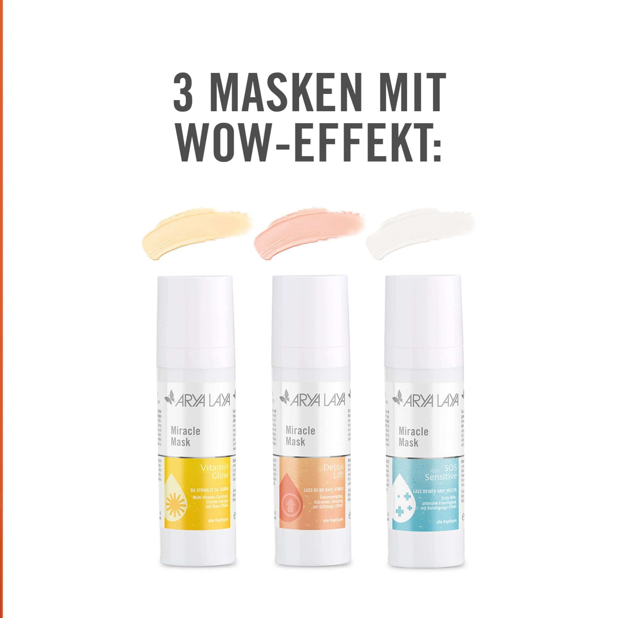 3 Masken mit Wow-Effekt