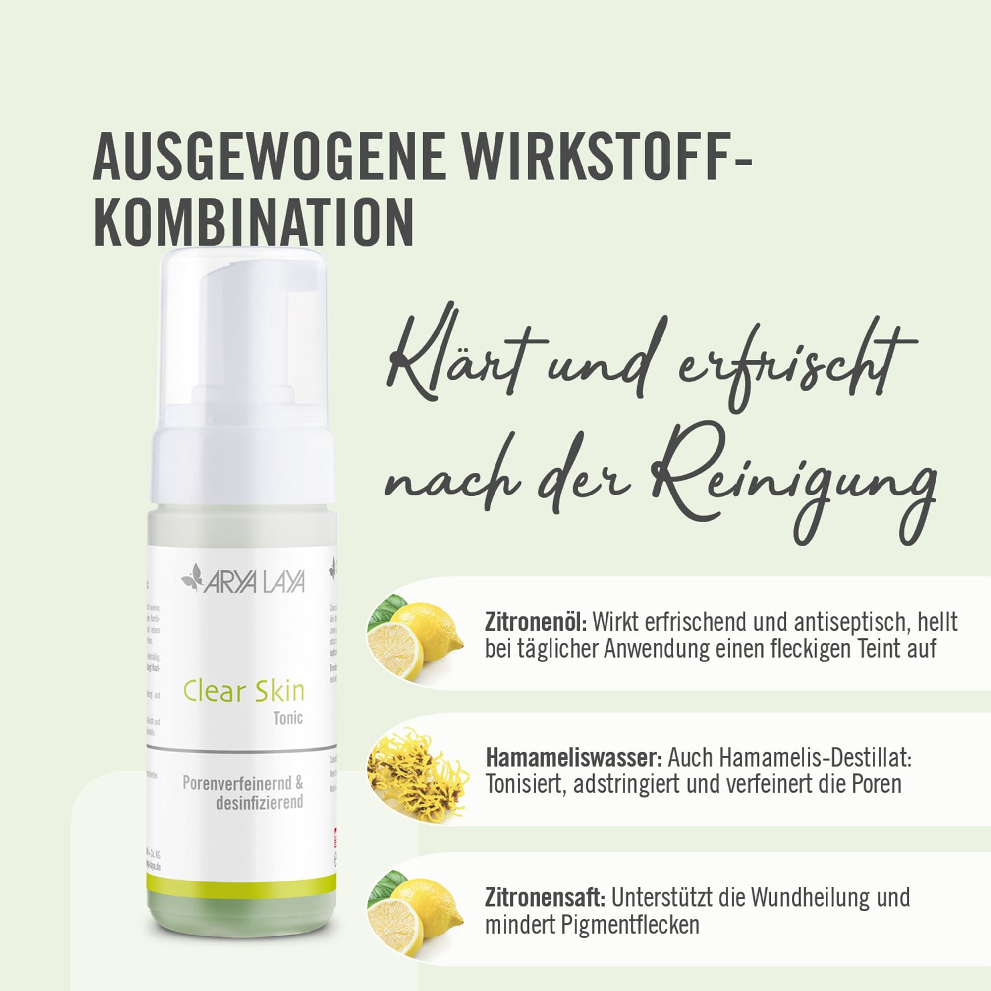 Wirkstoffe ARYA LAYA Clear Skin Tonic