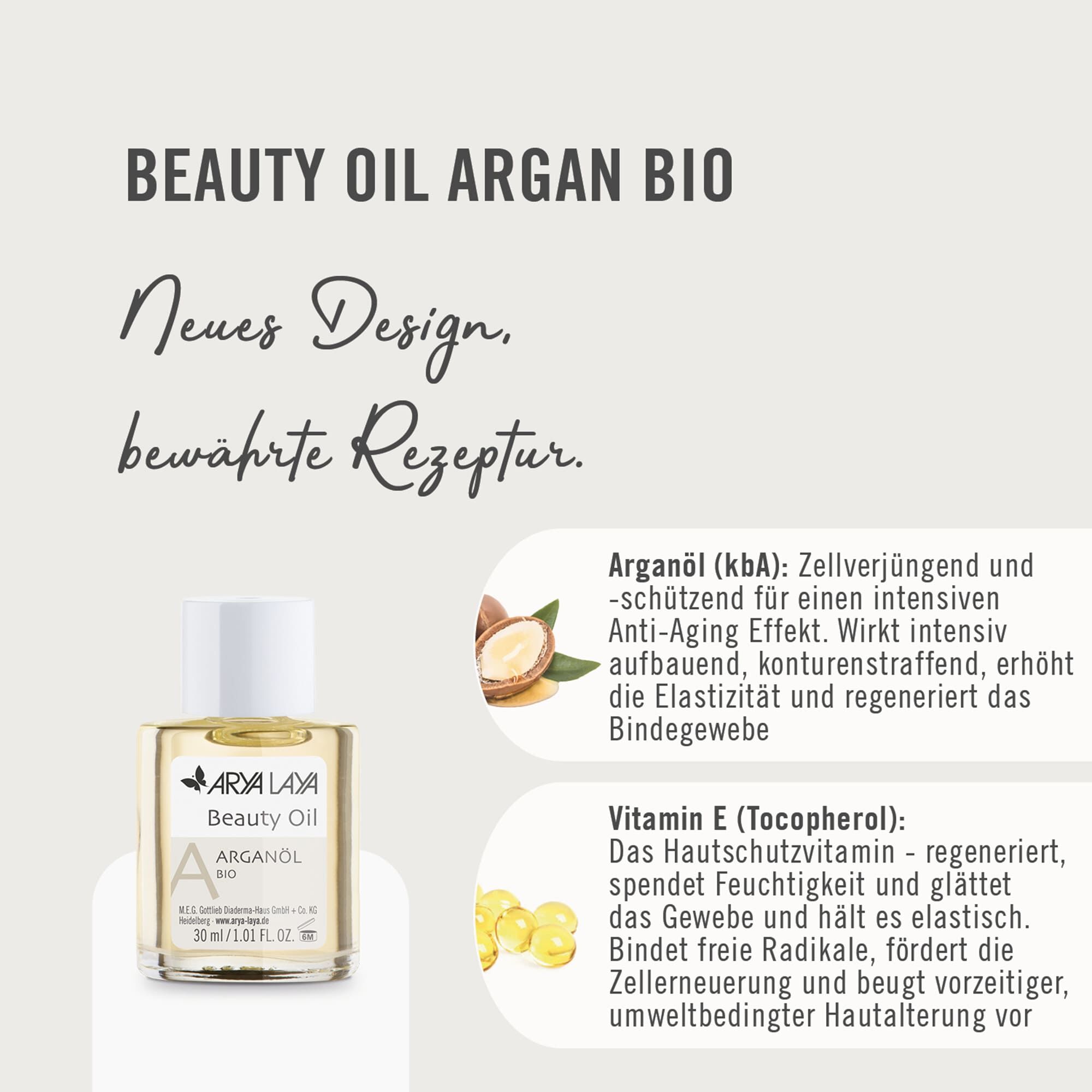 Wirkstoffe ARYA LAYA Beauty Oil Arganöl bio