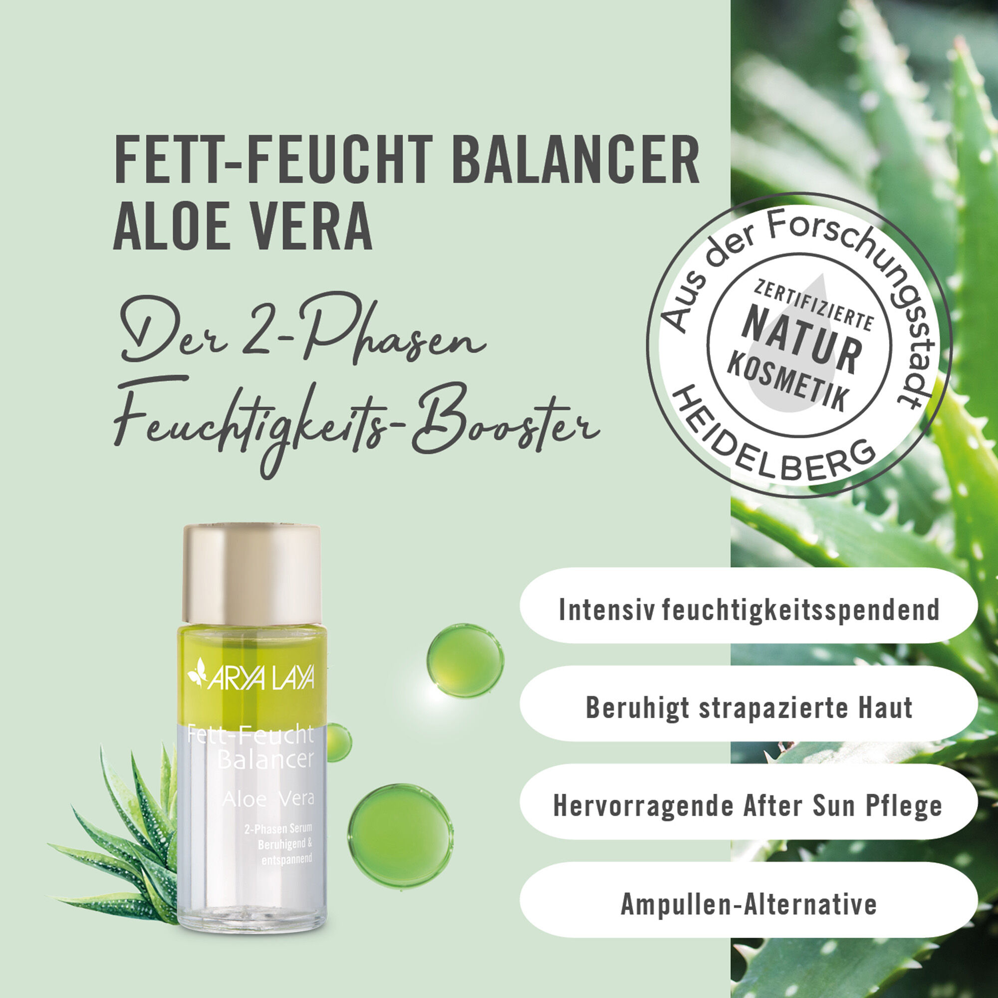 Wirkweise ARYA LAYA Fett-Feucht Balancer Aloe Vera