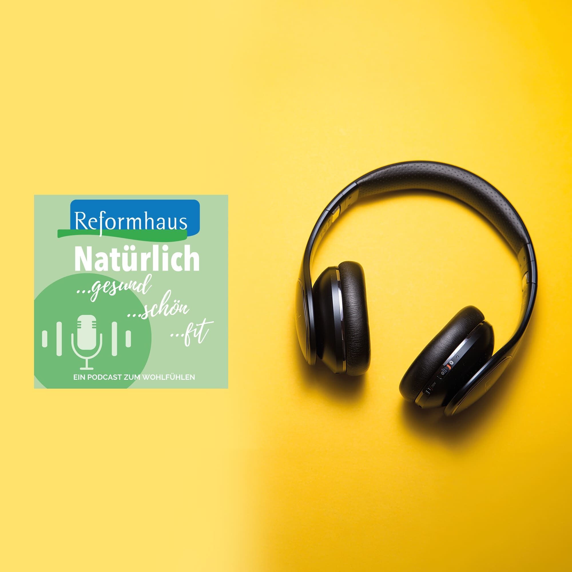 Reformhaus Podcast Cover und Kopfhörer