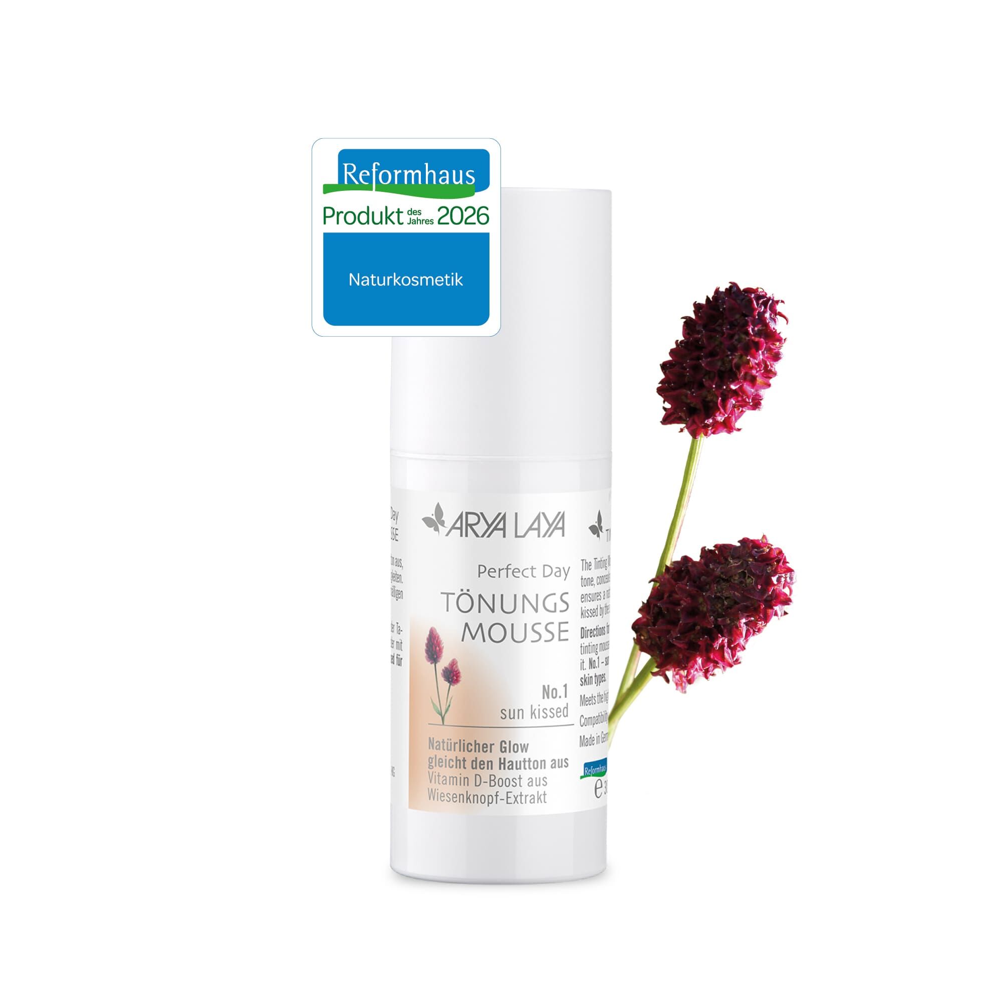 Spender mit ARYA LAYA Tönungsmousse Perfect Day No. 1 sun kissed, 30 ml