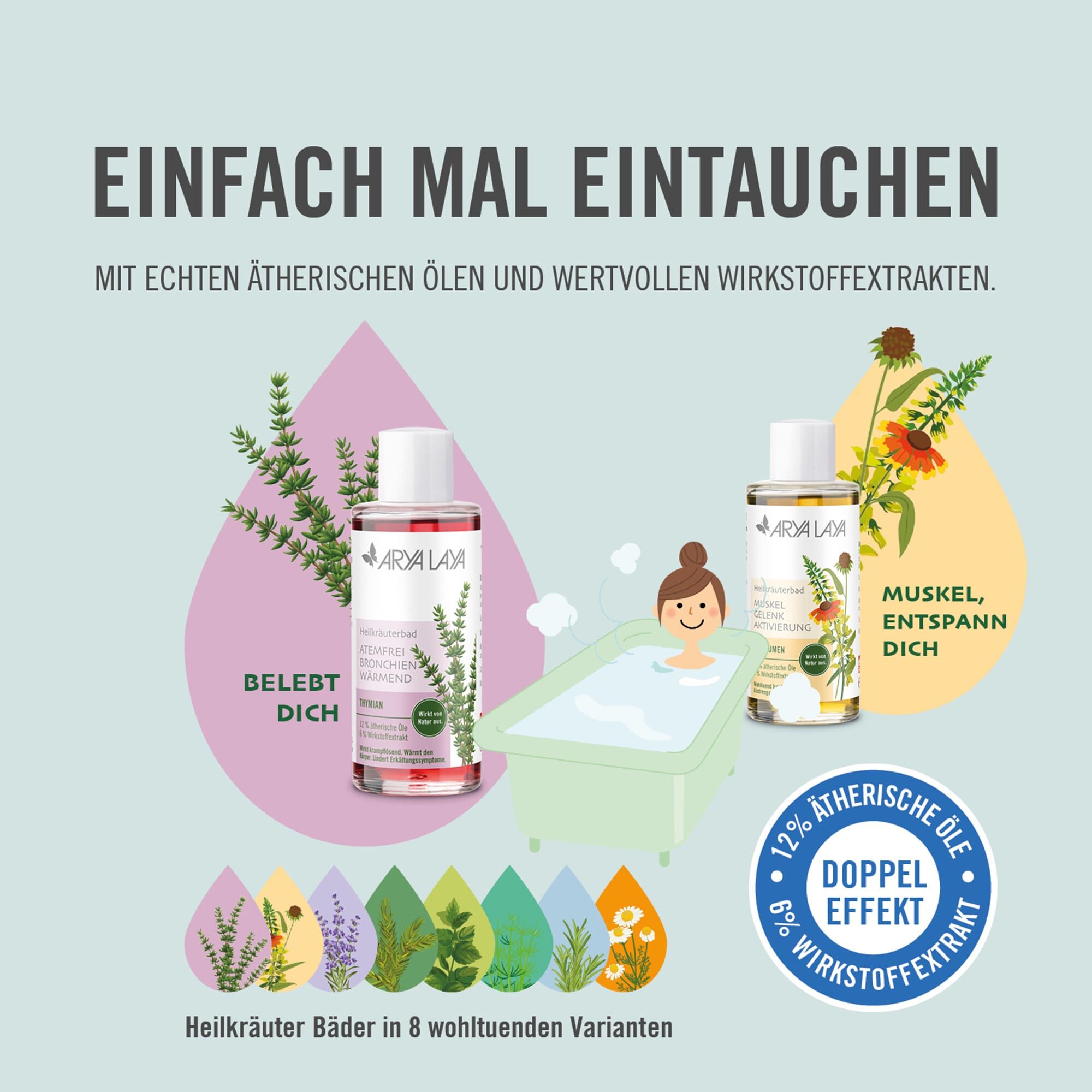 Einfach mal eintauchen - mit echten ätherischen Ölen und wertvollen Wirkstoff-Extrakten