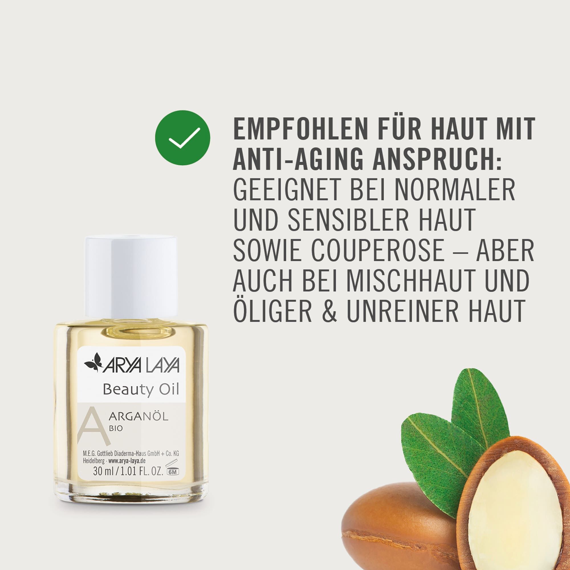 Empfohlen für Haut mit Anti-Aging Anspruch