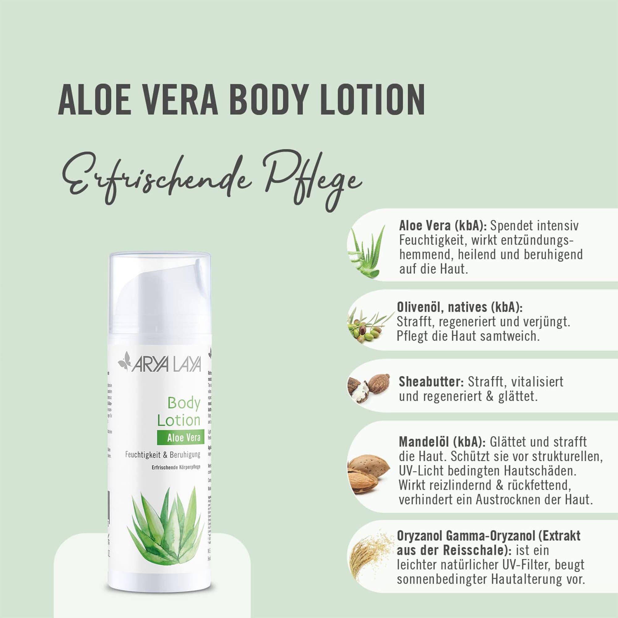 Wirkstoffe ARYA LAYA Body Lotion Aloe Vera
