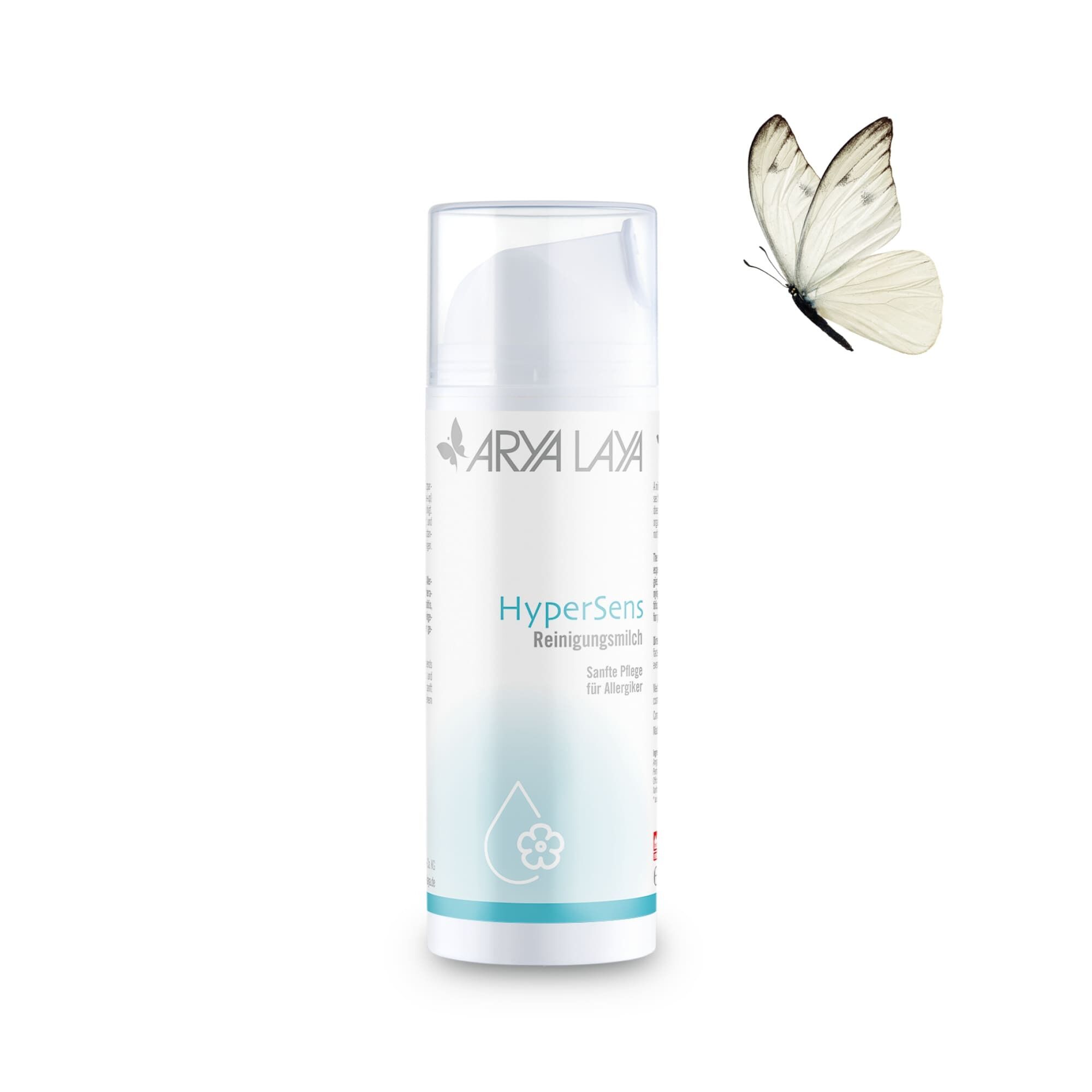 Airless-Spender mit ARYA LAYA HyperSens Reinigungsmilch, 150 ml