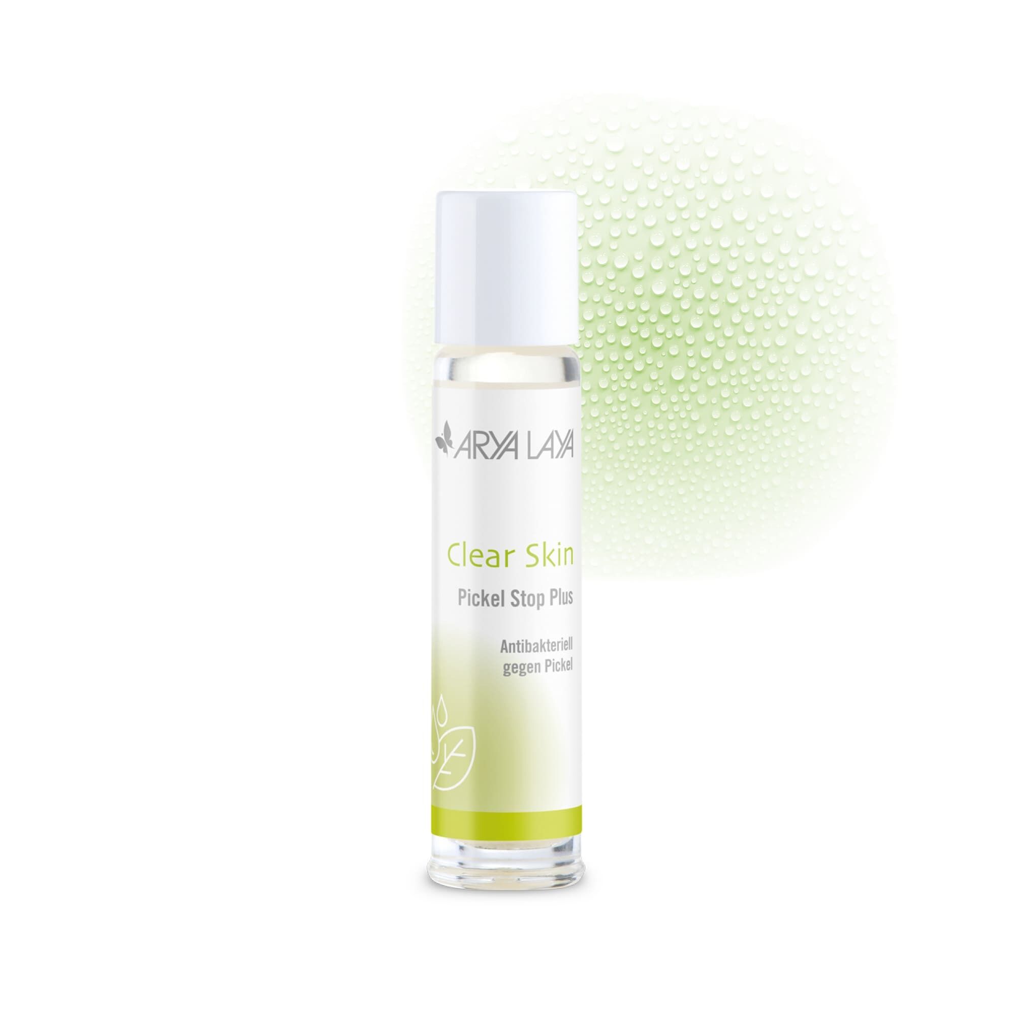 Glasfläschchen mit ARYA LAYA Clear Skin Pickel Stop Plus, 10 ml