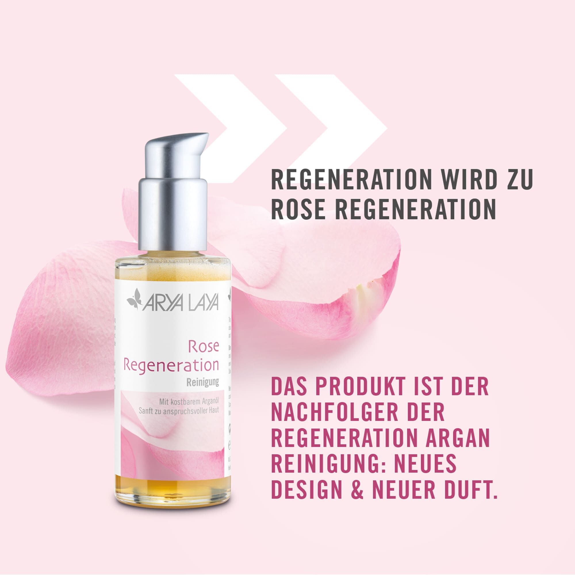 Dieses Produkt ist der Nachfolger der Regeneration Argan Reinigung: neues Design und neuer Duft