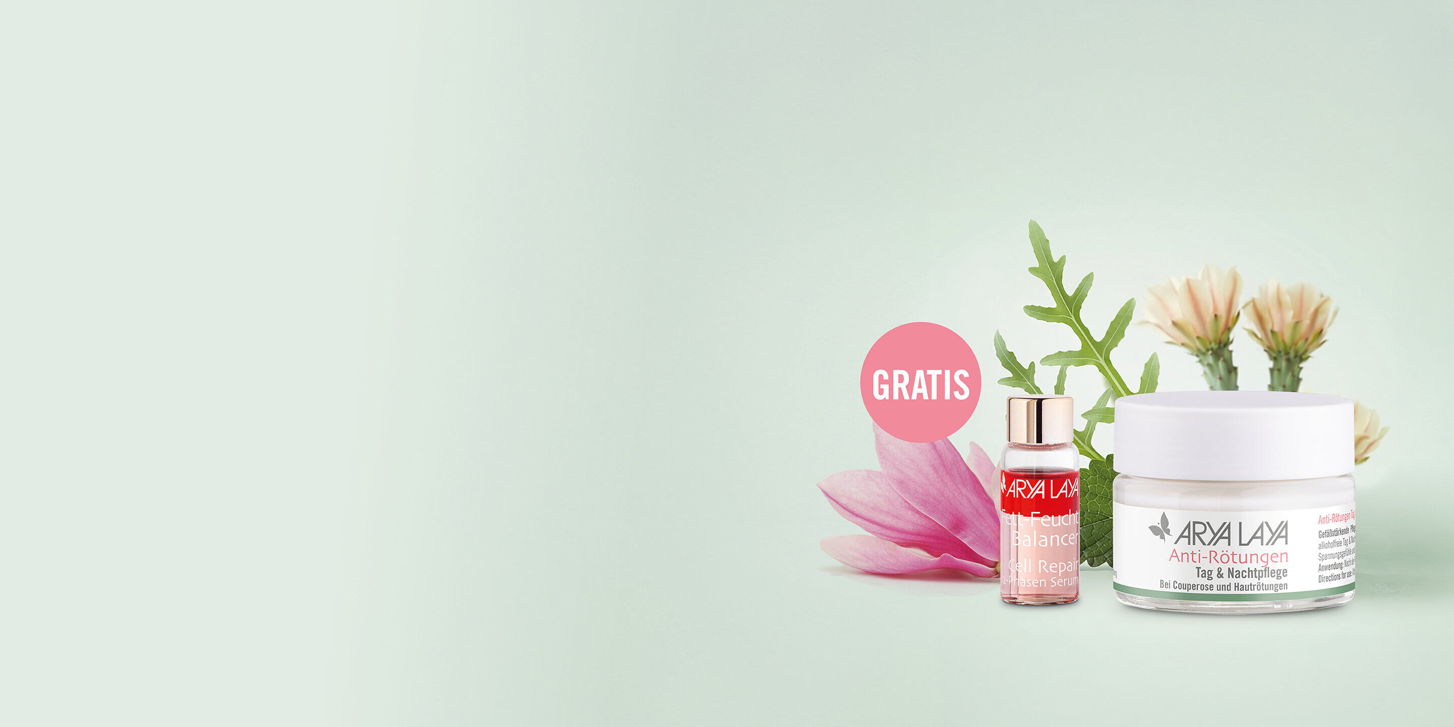 Ant-Rötungen Tag & Nachtpflege mit Gratis-Zugabe Fett-Feucht Balancer Cell Repair in 5 ml Probiergröße