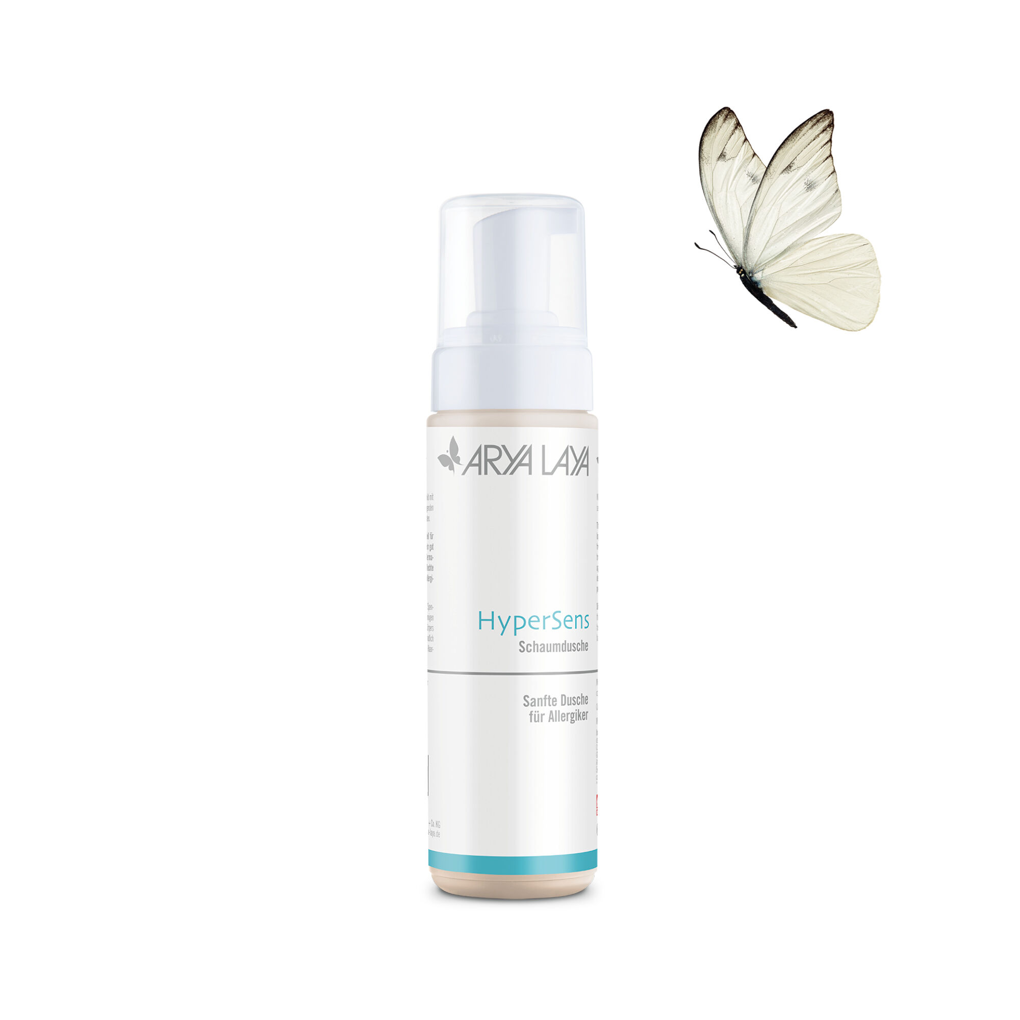 Airless-Spender mit ARYA LAYA HyperSens Schaumdusche, 200 ml