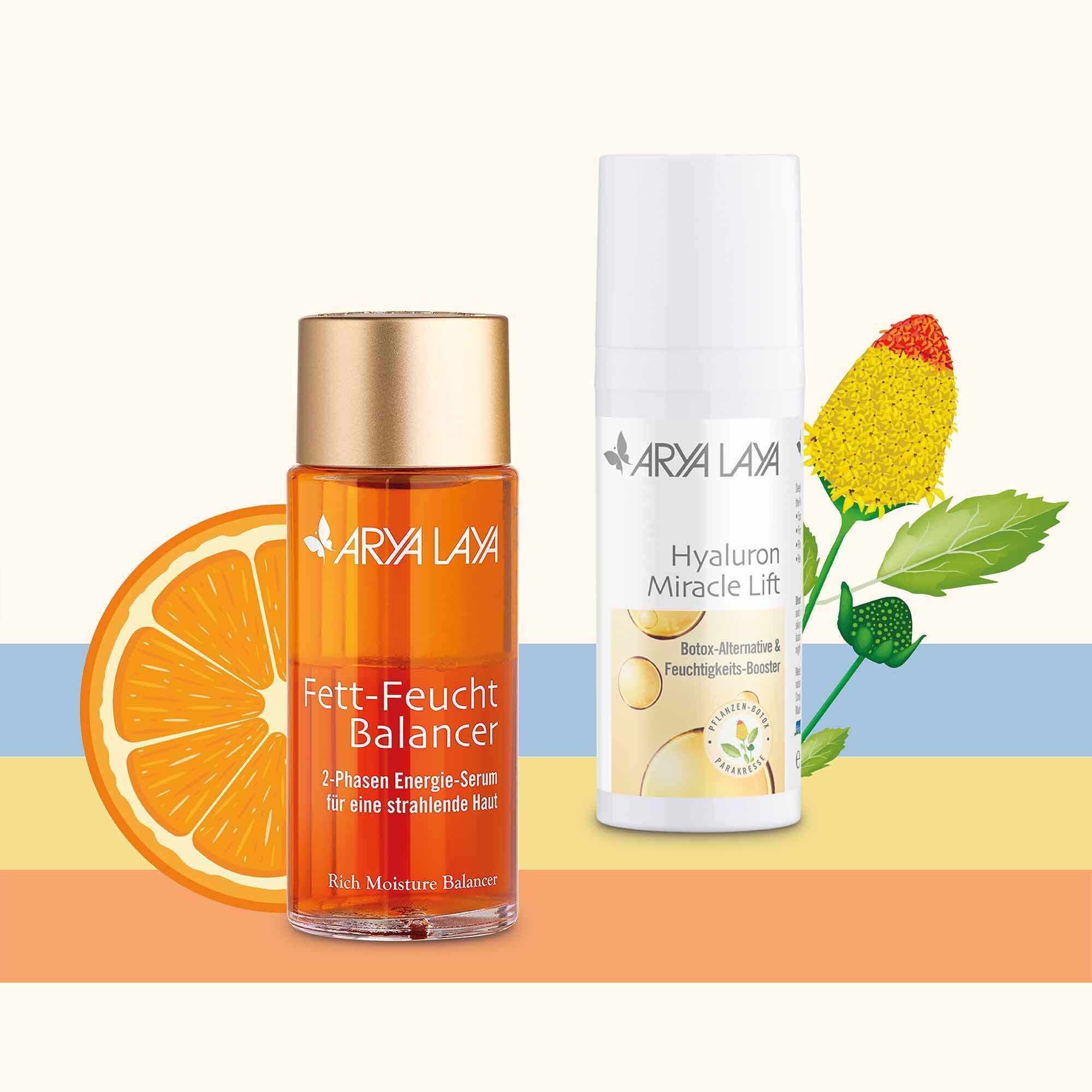 Unsere Naturtalente: Fett-Feucht Balancer Klassik und Hyaluron Miracle Lift