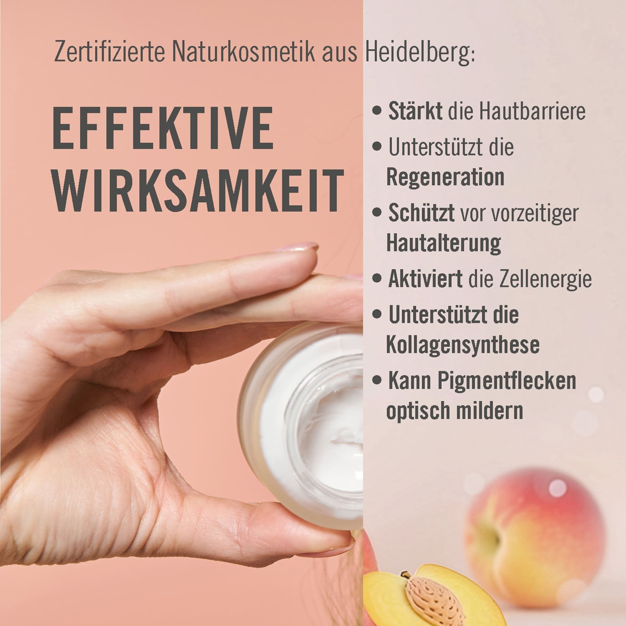Effektive Wirksamkeit ARYA LAYA Pfirsich Q10 Tag & Nachtpflege