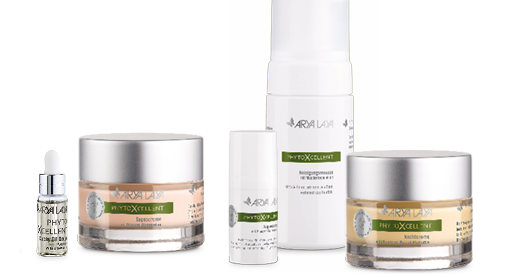 Produktübersicht der ARYA LAYA Pflegeserie Phytoxcellent