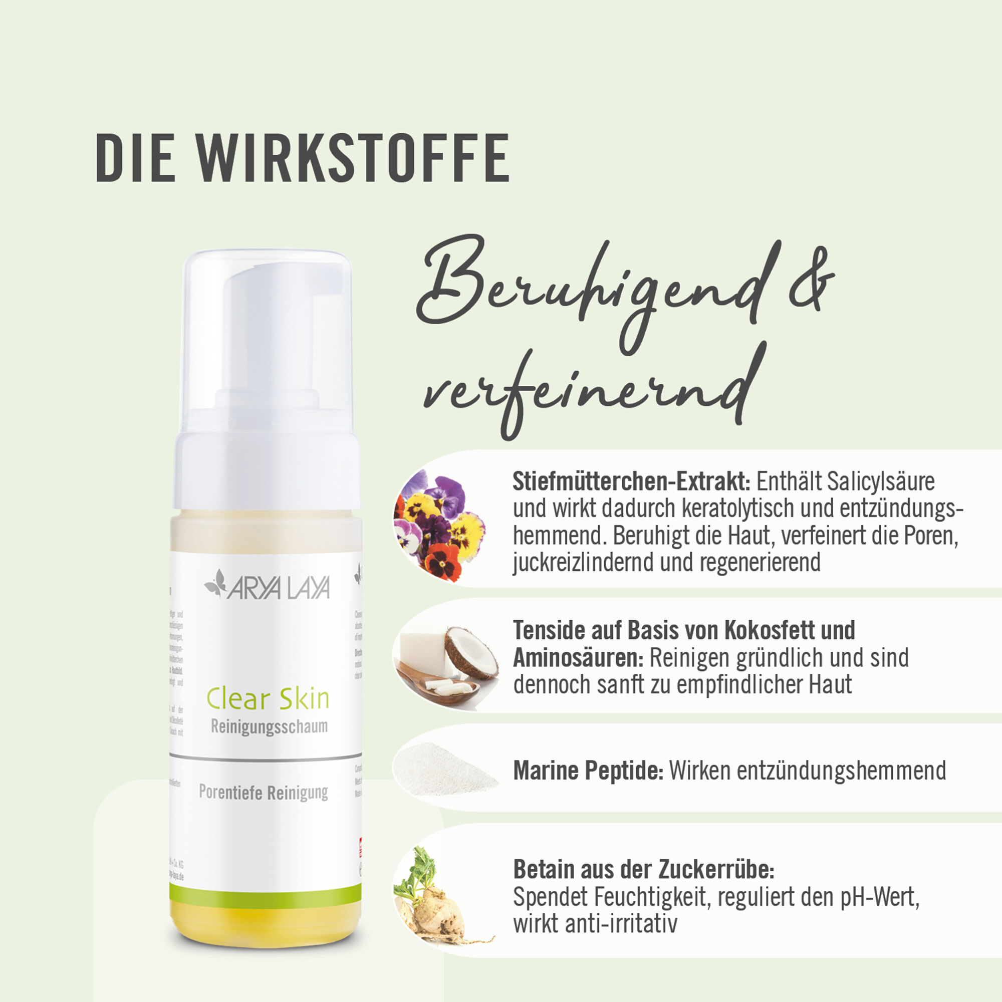 Wirkstoffe ARYA LAYA Clear Skin Reinigungsschaum
