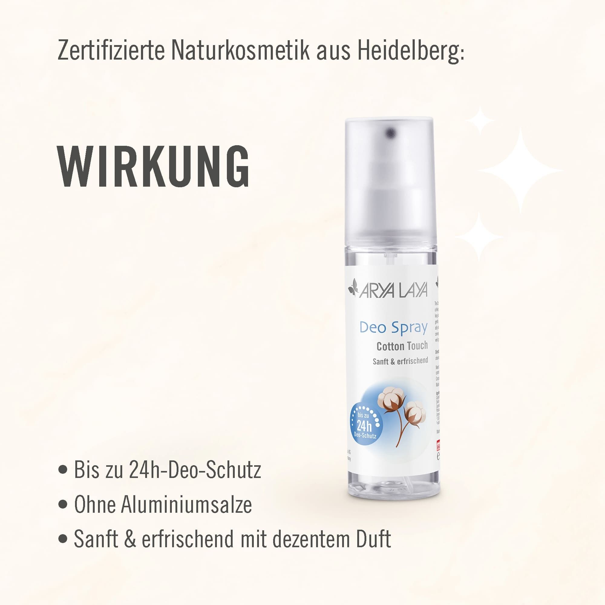 Wirkung ARYA LAYA Deo-Spray Cotton Touch