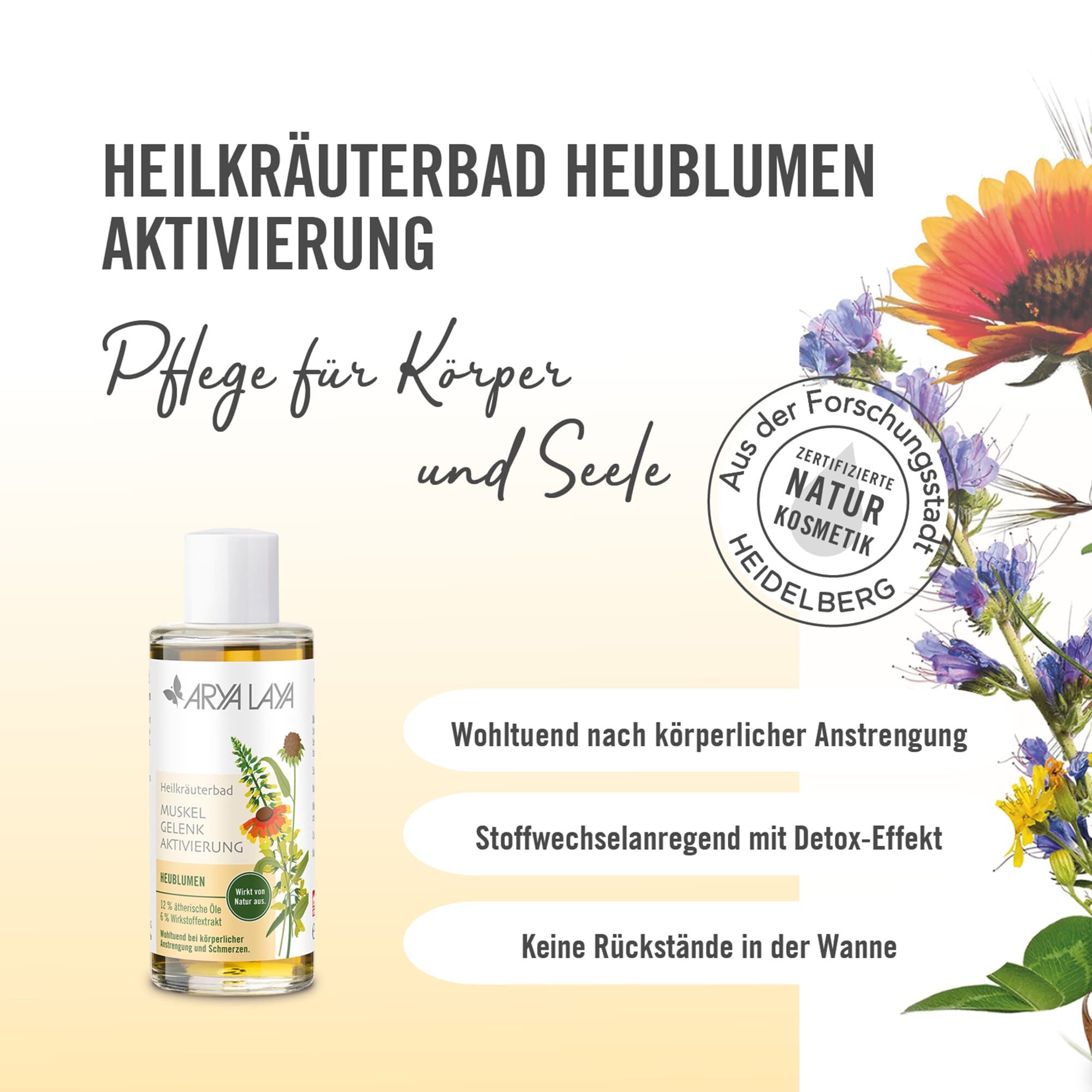 Wirkweise ARYA LAYA Heilkräuterbad Heublumen - Aktivierung