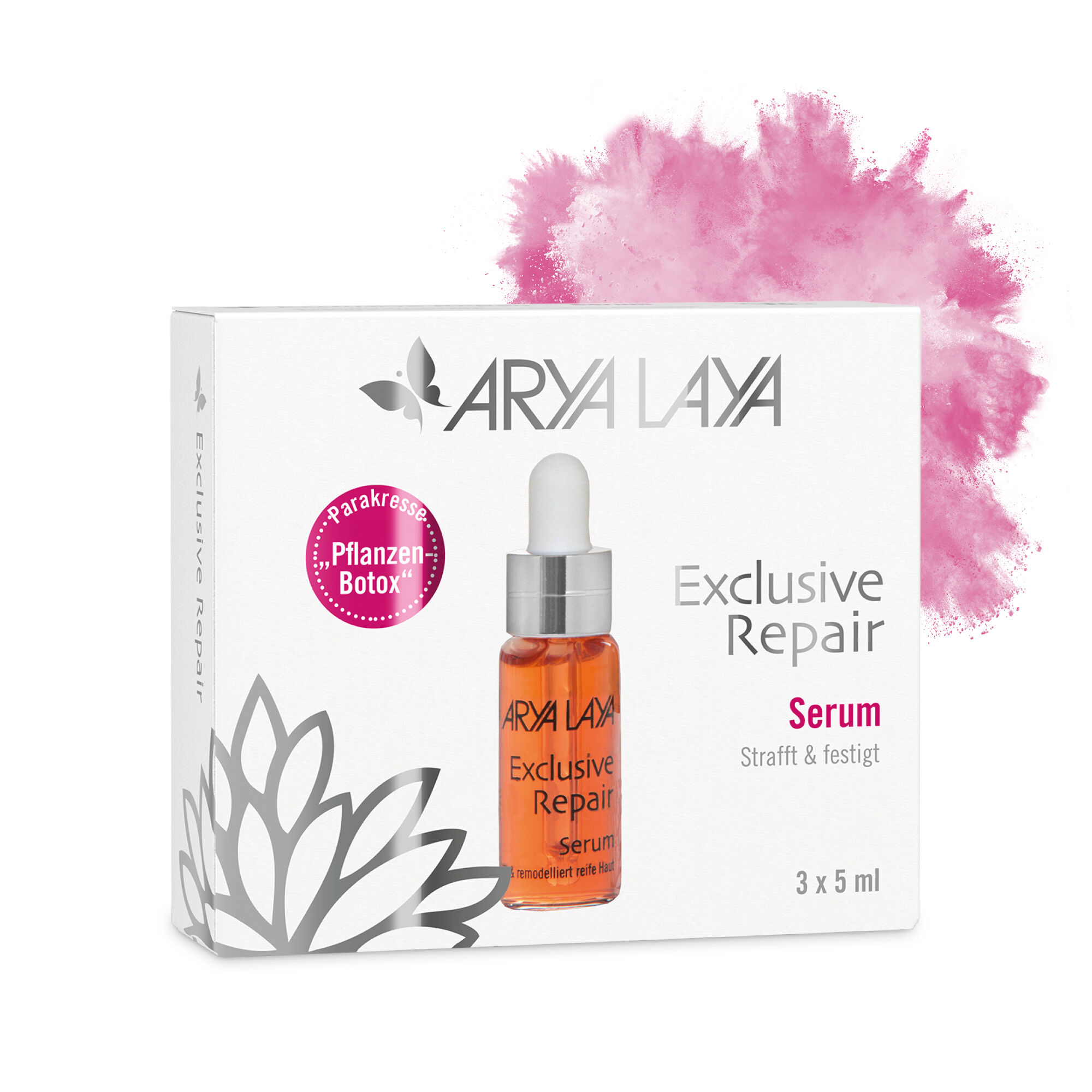 Faltschachtel mit ARYA LAYA Exclusive Repair Serum, 3x5 ml