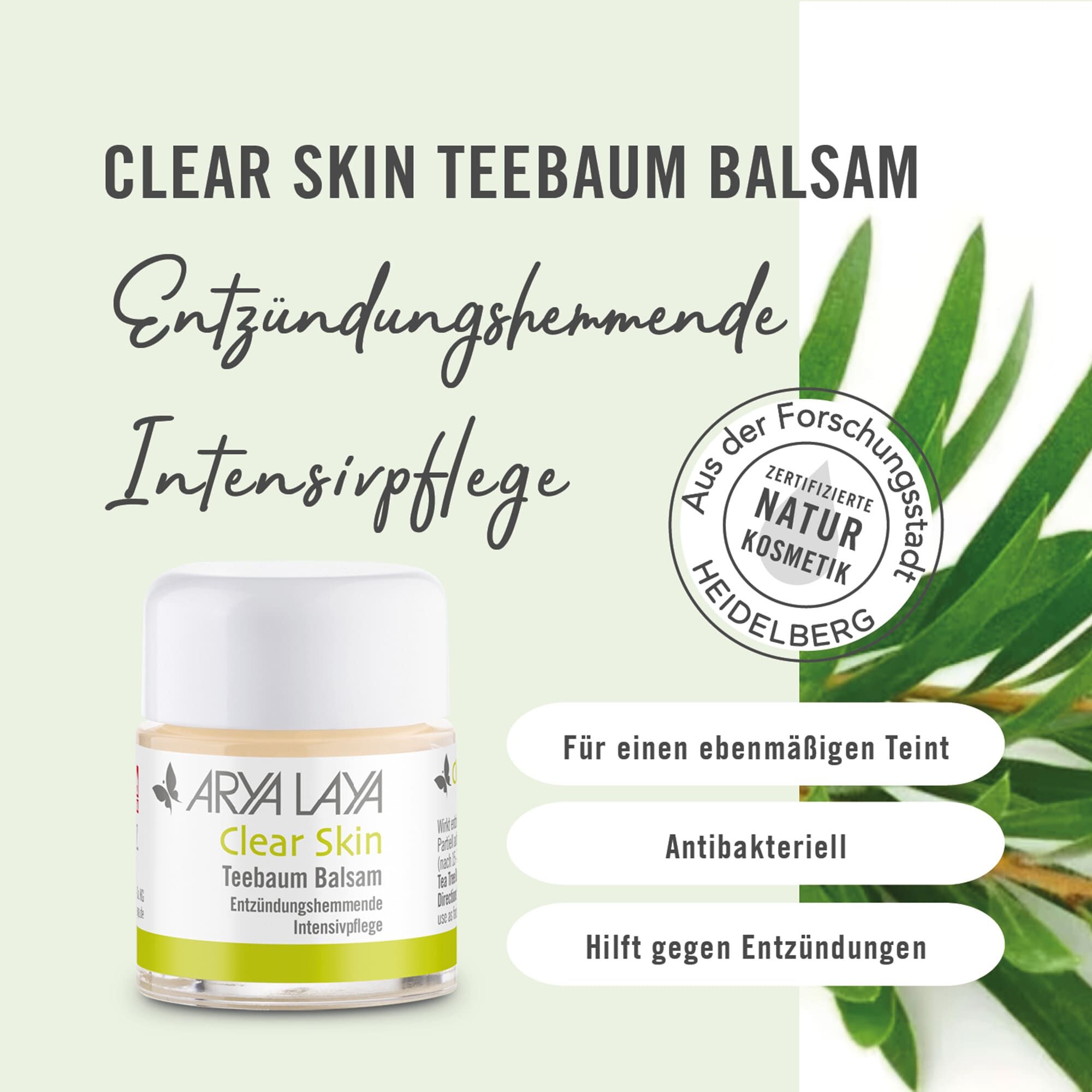 Wirkweise ARYA LAYA Clear Skin Teebaum Balsam