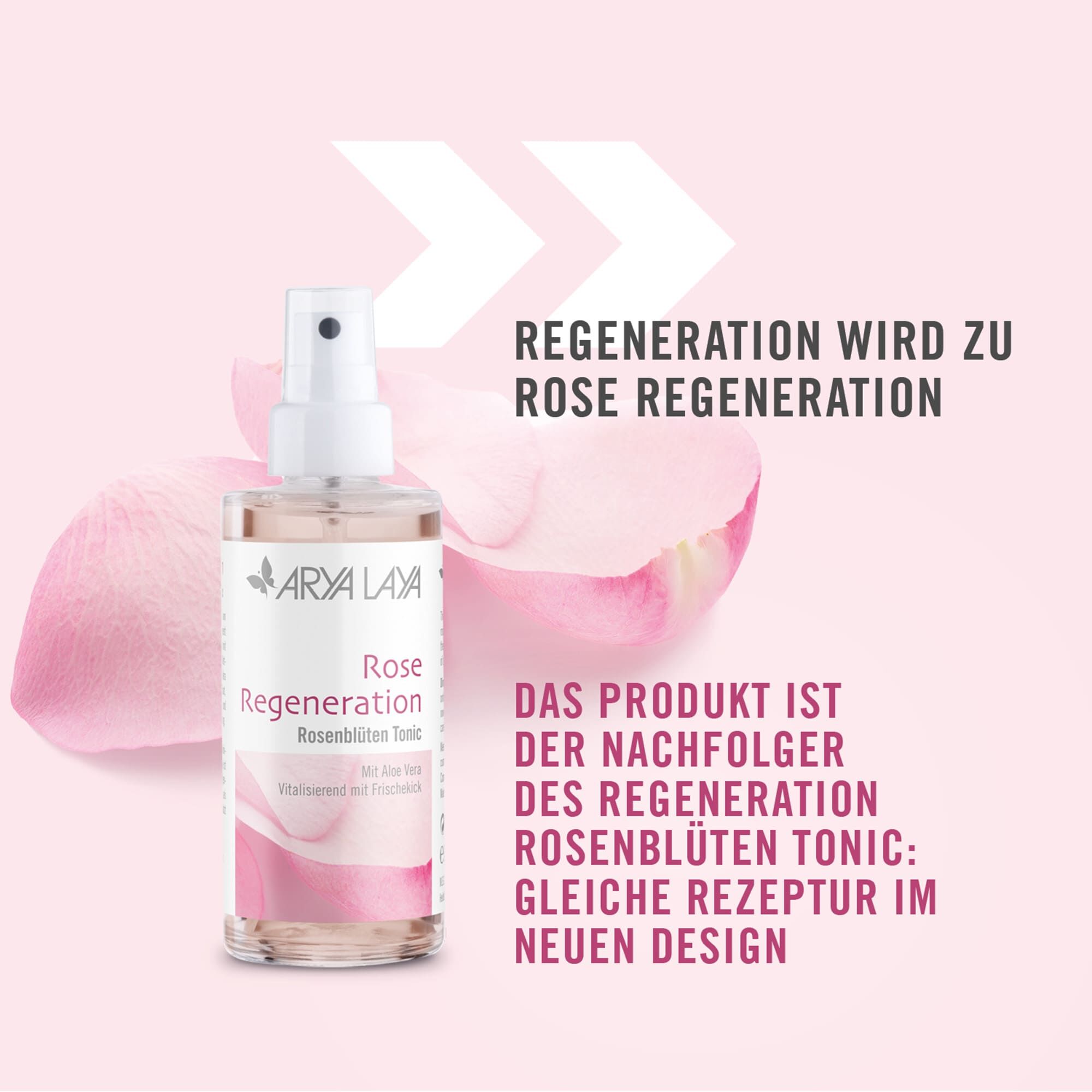 Dieses Produkt ist der Nachfolger des Regeneration Rosenblüten Tonic: gleiche Rezeptur im neuen Design