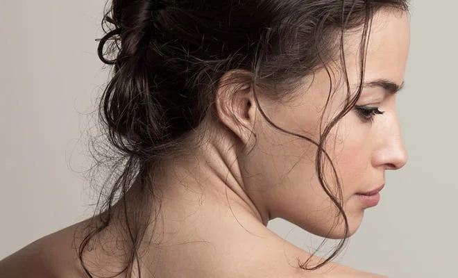 Frau  mit gesundem Haar