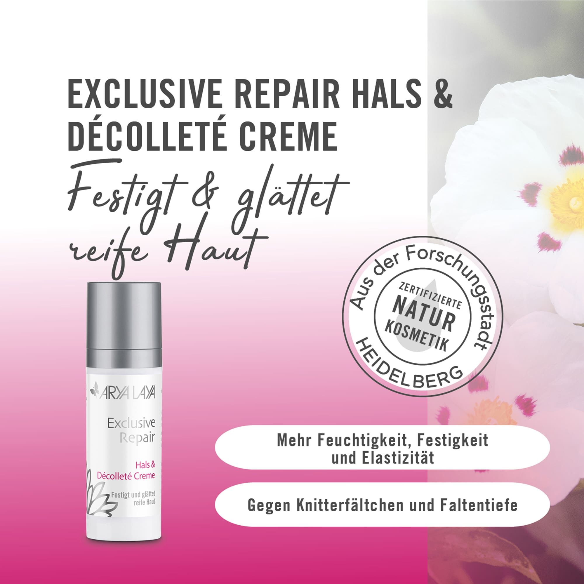 Wirkweise ARYA LAYA Exclusive Repair Hals und Décolleté Creme