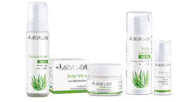 Produktübersicht der ARYA LAYA Pflegeserie Aloe Vera