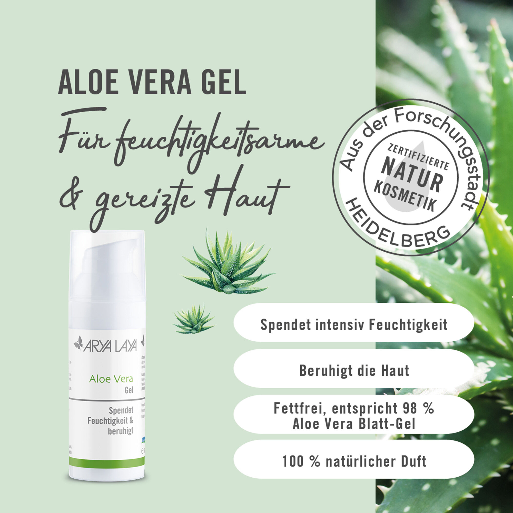 Chart Wirkweise ARYA LAYA Aloe Vera Gel