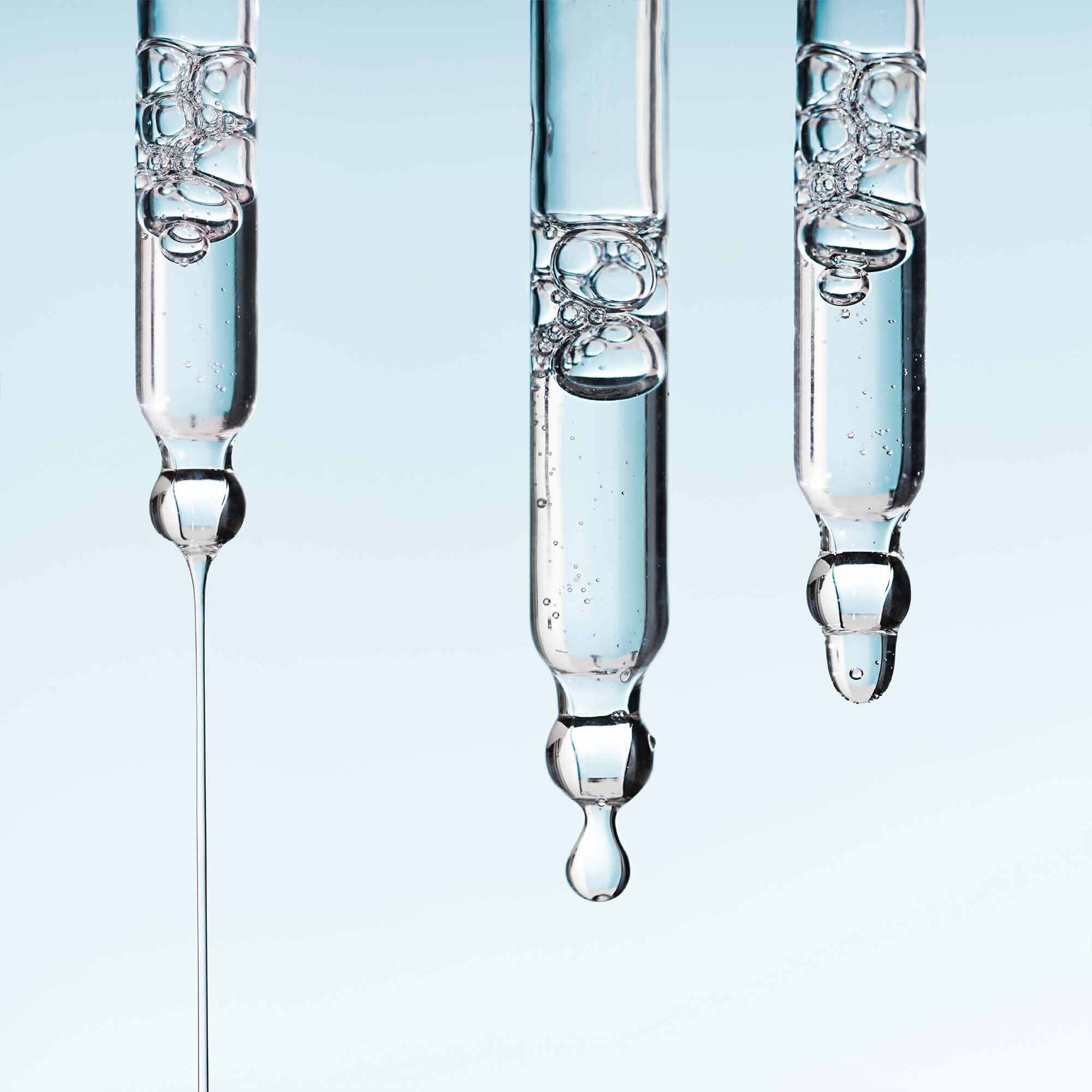 3 Pipetten mit Hyaluron