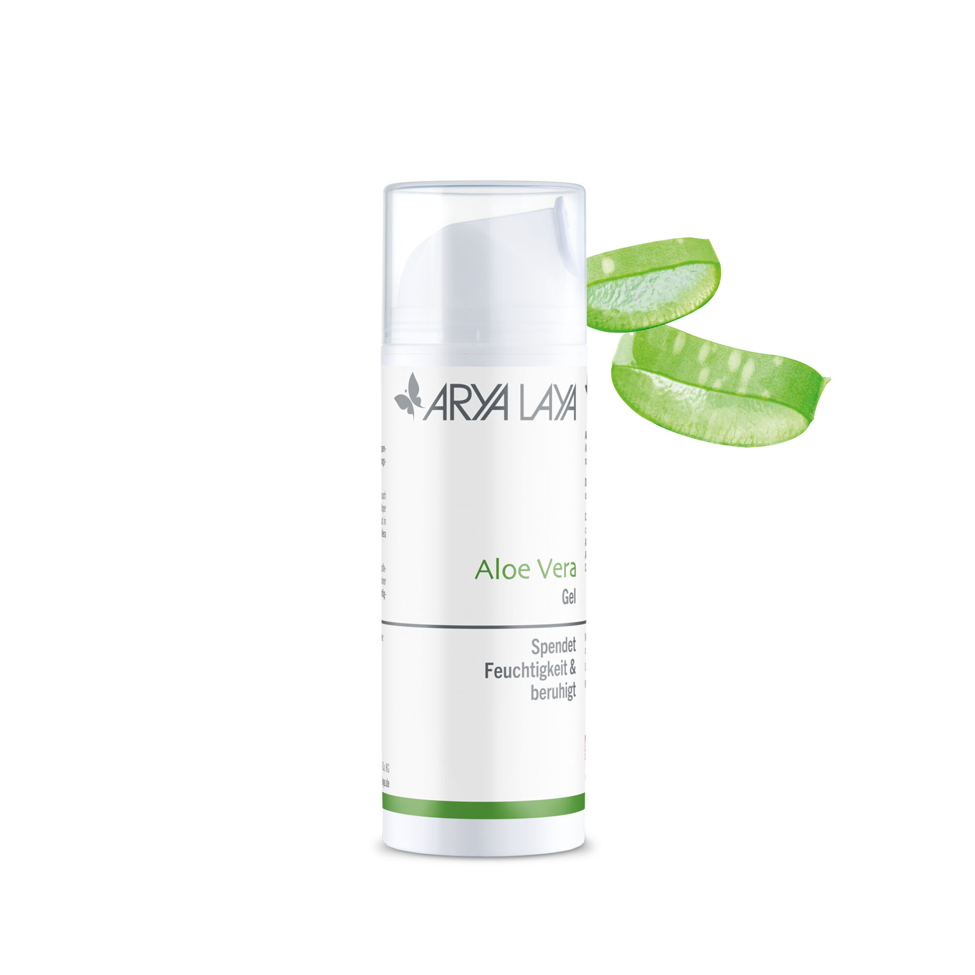 Airlessspender mit der ARYA LAYA Aloe Vera Gel, 150 ml