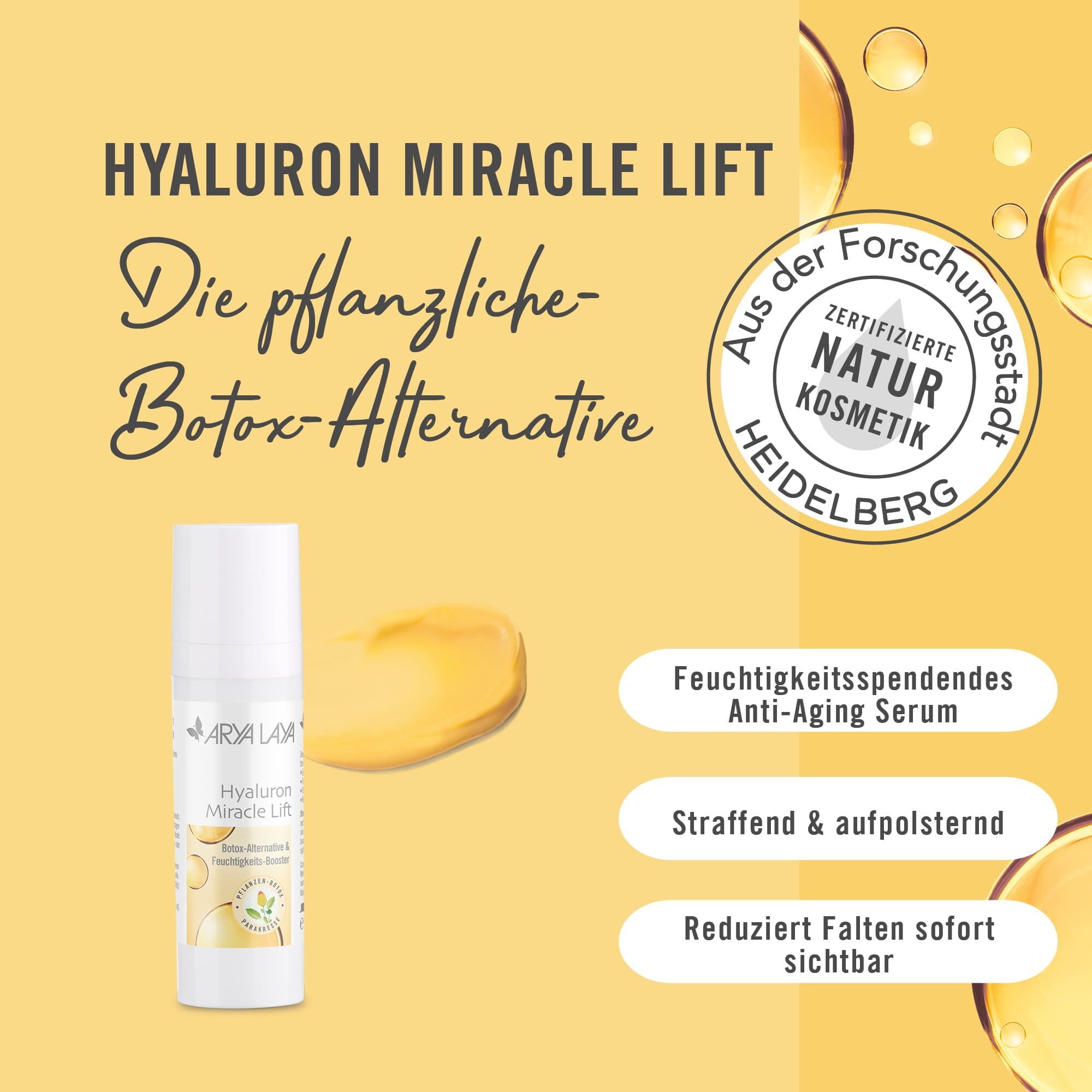 Wirkweise ARYA LAYA Hyaluron Miracle Lift