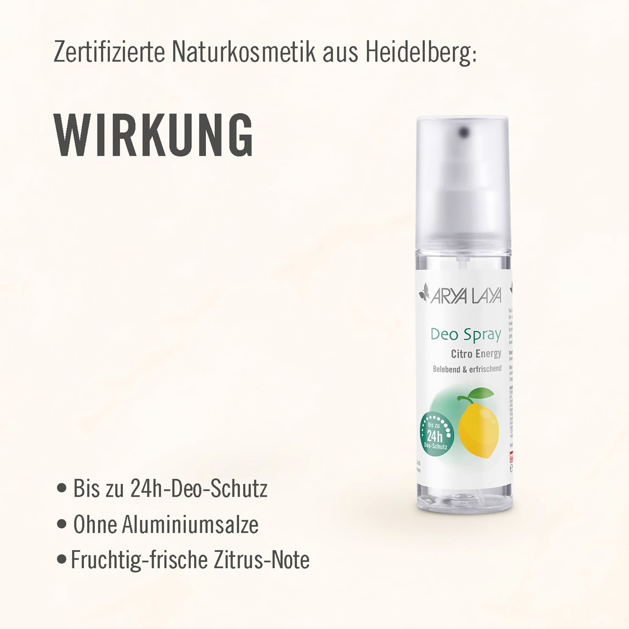 Wirkung ARYA LAYA Deo-Spray Citro Energy