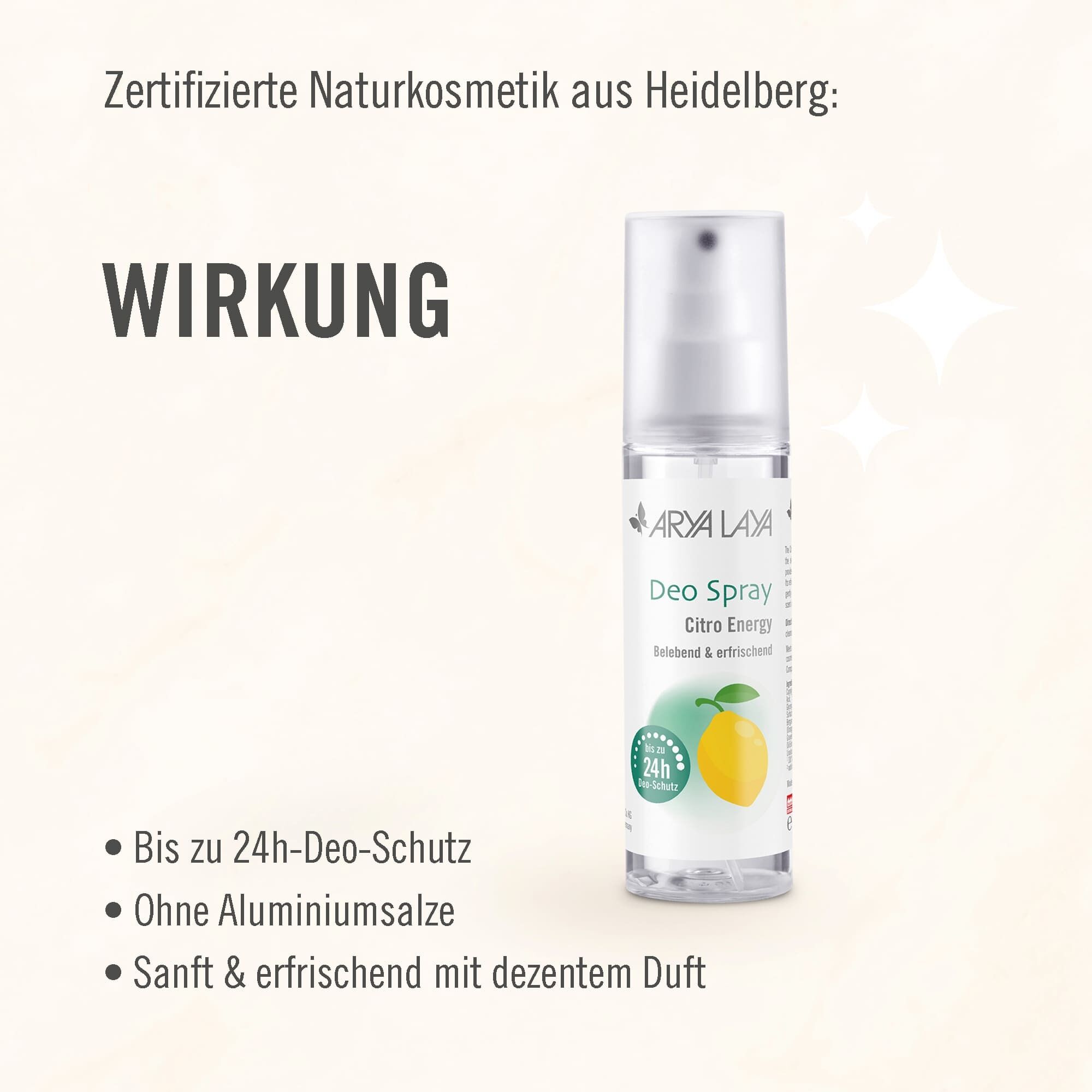 Wirkung ARYA LAYA Deo-Spray Citro Energy