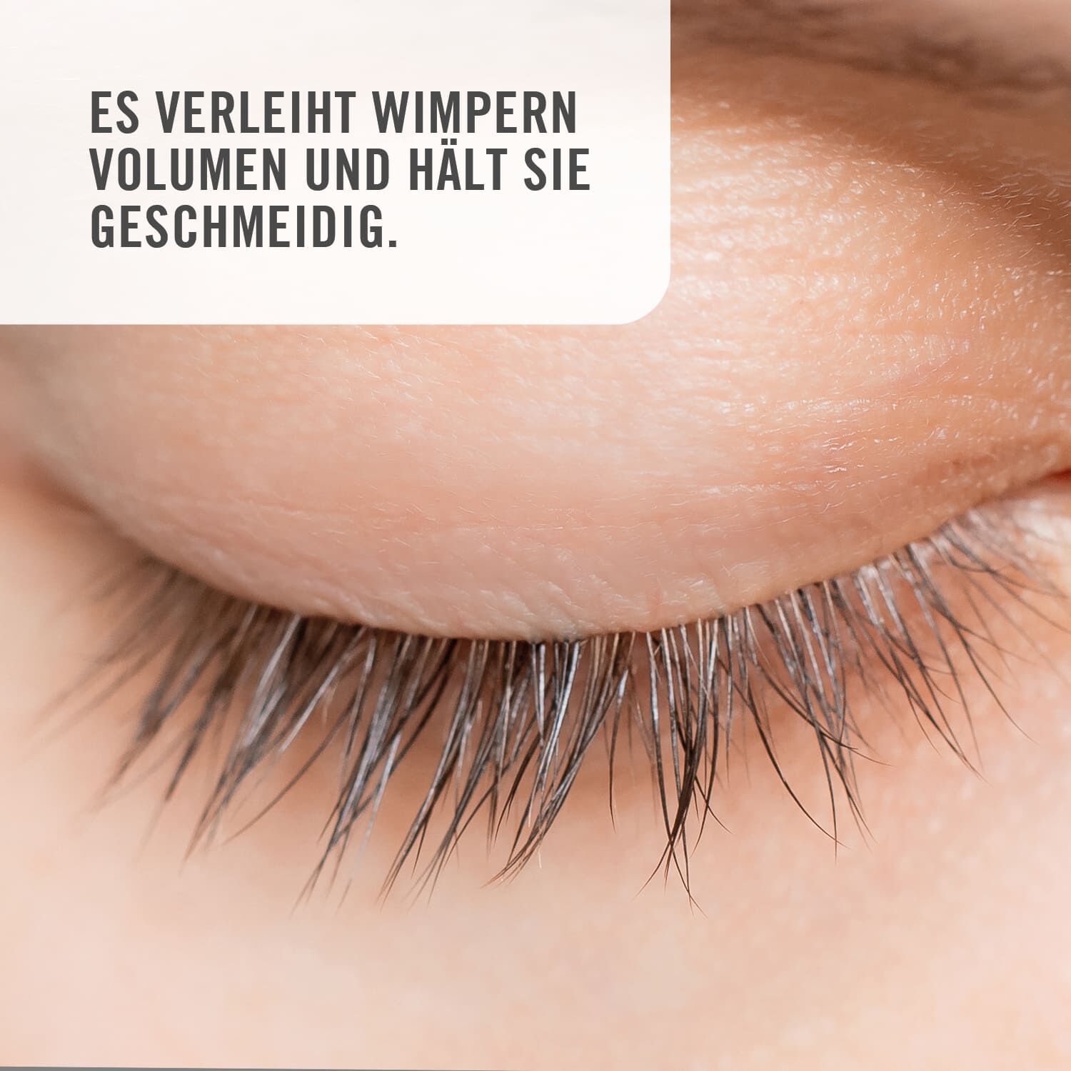 Rizinusöl verleiht Wimpern Volumen und hält sie geschmeidig
