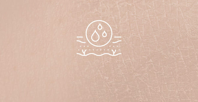 Skizze von Haut mit Trockenheitsfältchen