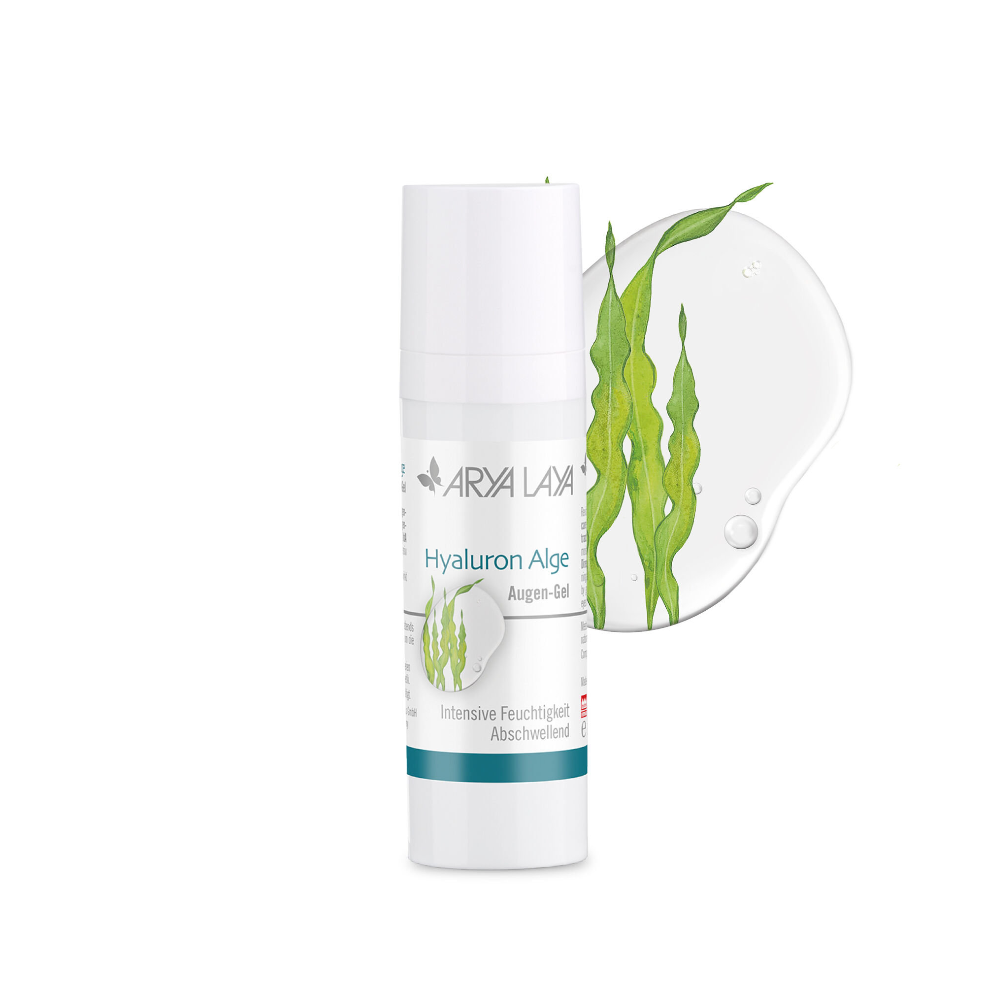 Airless-Spender mit ARYA LAYA Hyaluron Alge Augen-Gel, 30 ml