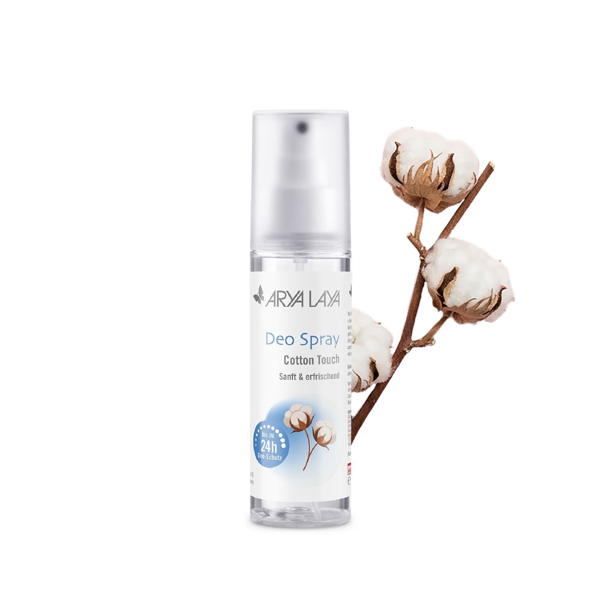 Flasche mit ARYA LAYA Deo-Spray Cotton Touch 100 ml