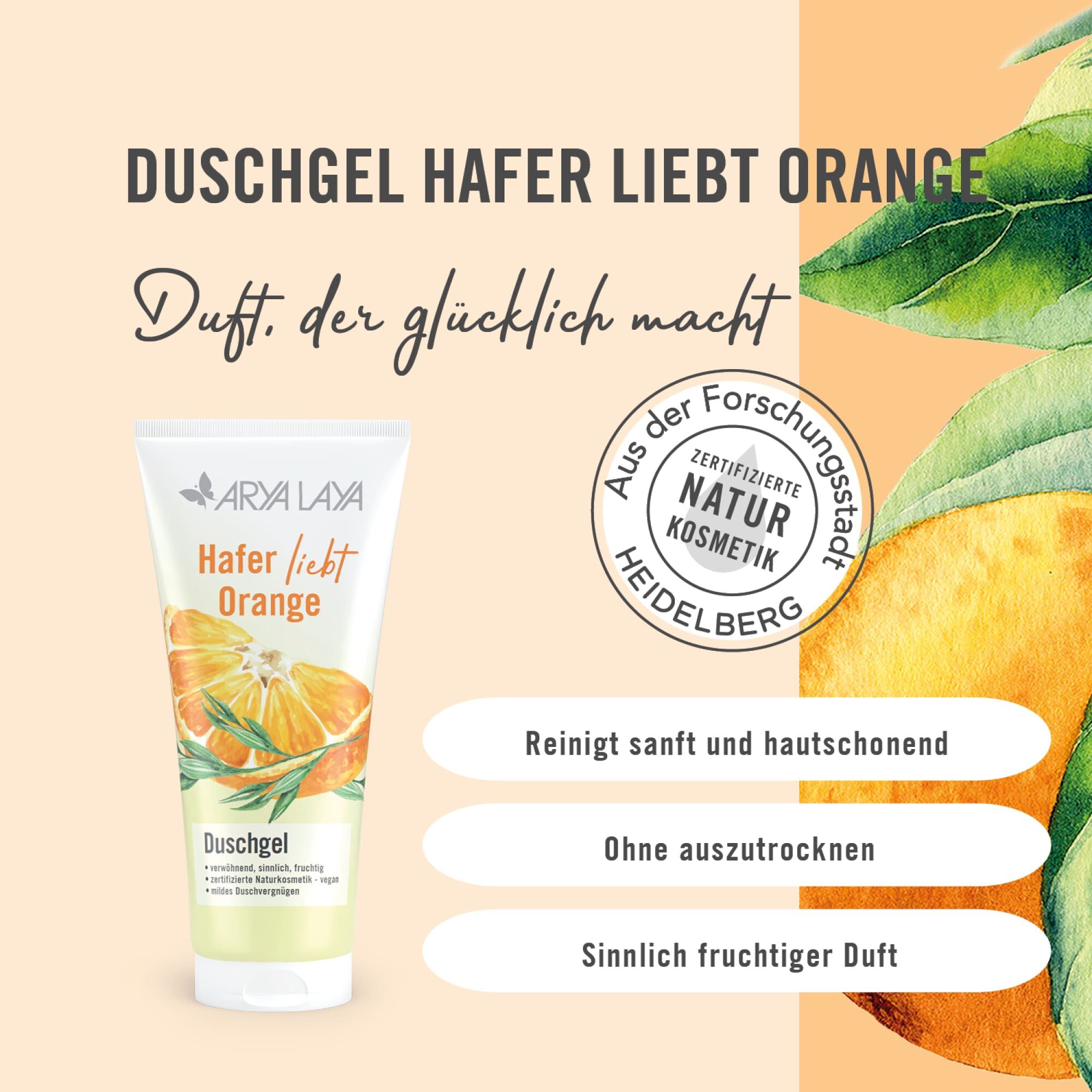 Duschgel Hafer liebt Orange - Duft der glücklich macht